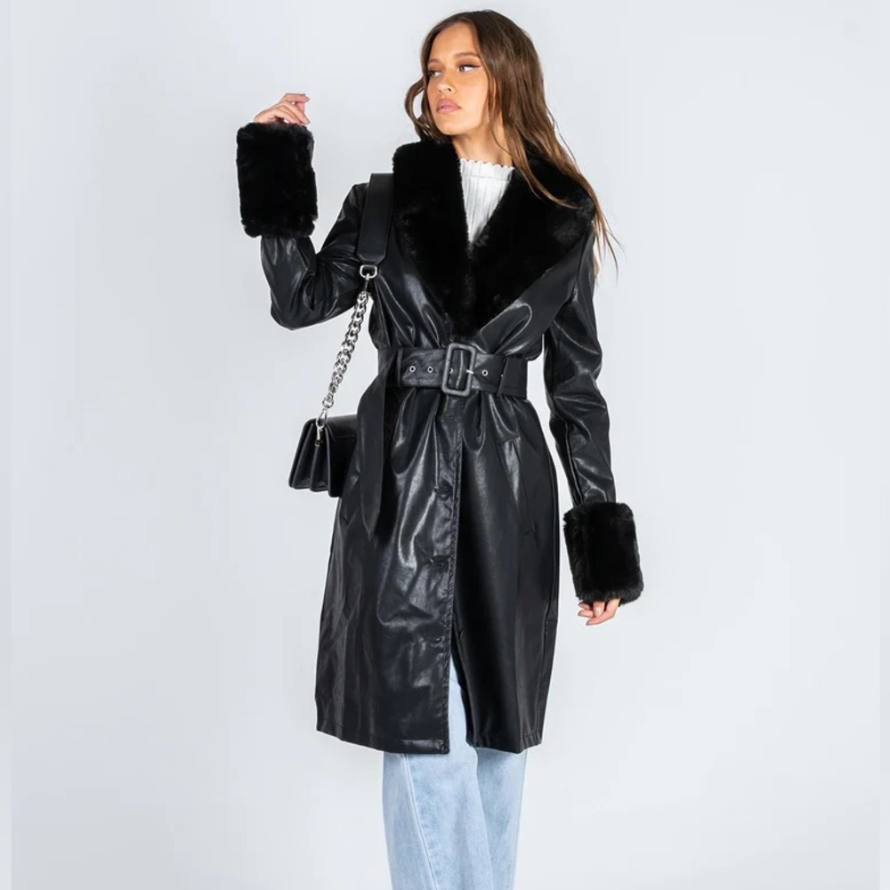 NWOT Lioness Faux Leather Coat